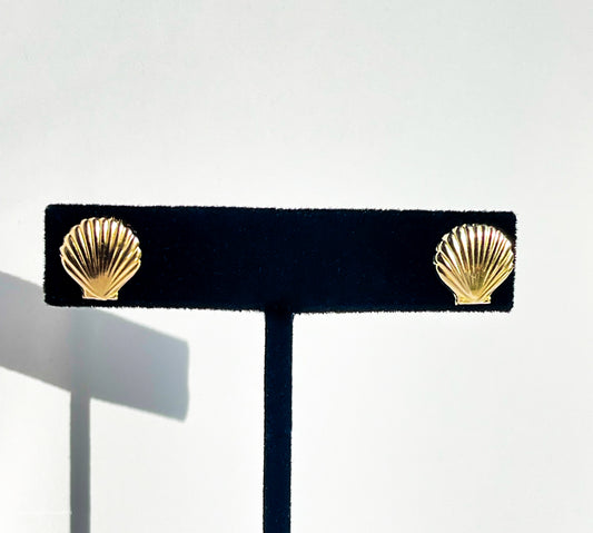 Gold Oceanic Shell Posts