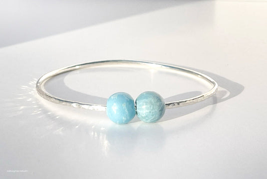 Double Larimar Mirage Bangle