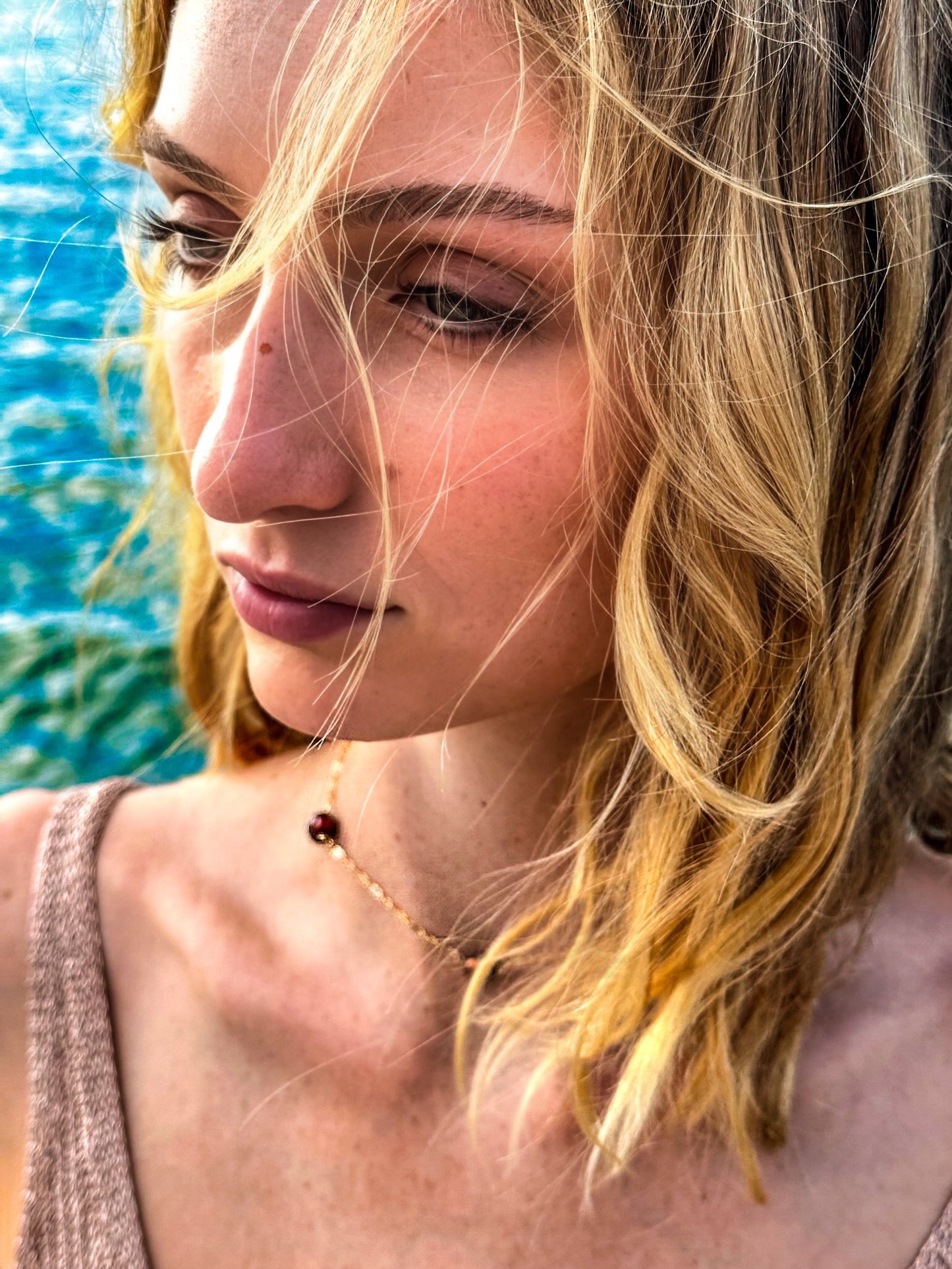 Papaya Splash Pearl Necklace